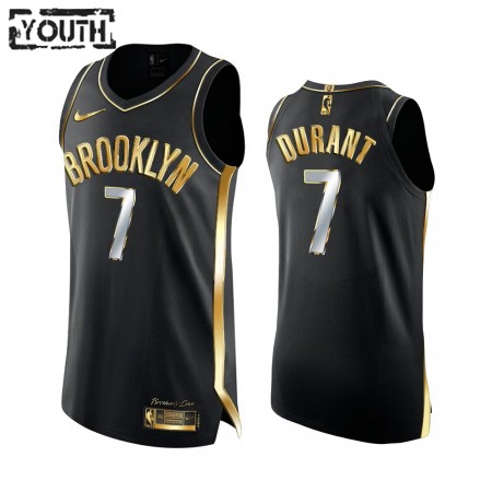 Maglia NBA Brooklyn Nets Kevin Durant 7 2020-21 Nero Golden Edition Swingman - Bambino